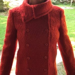 Jcrew vintage orange/red wool coat